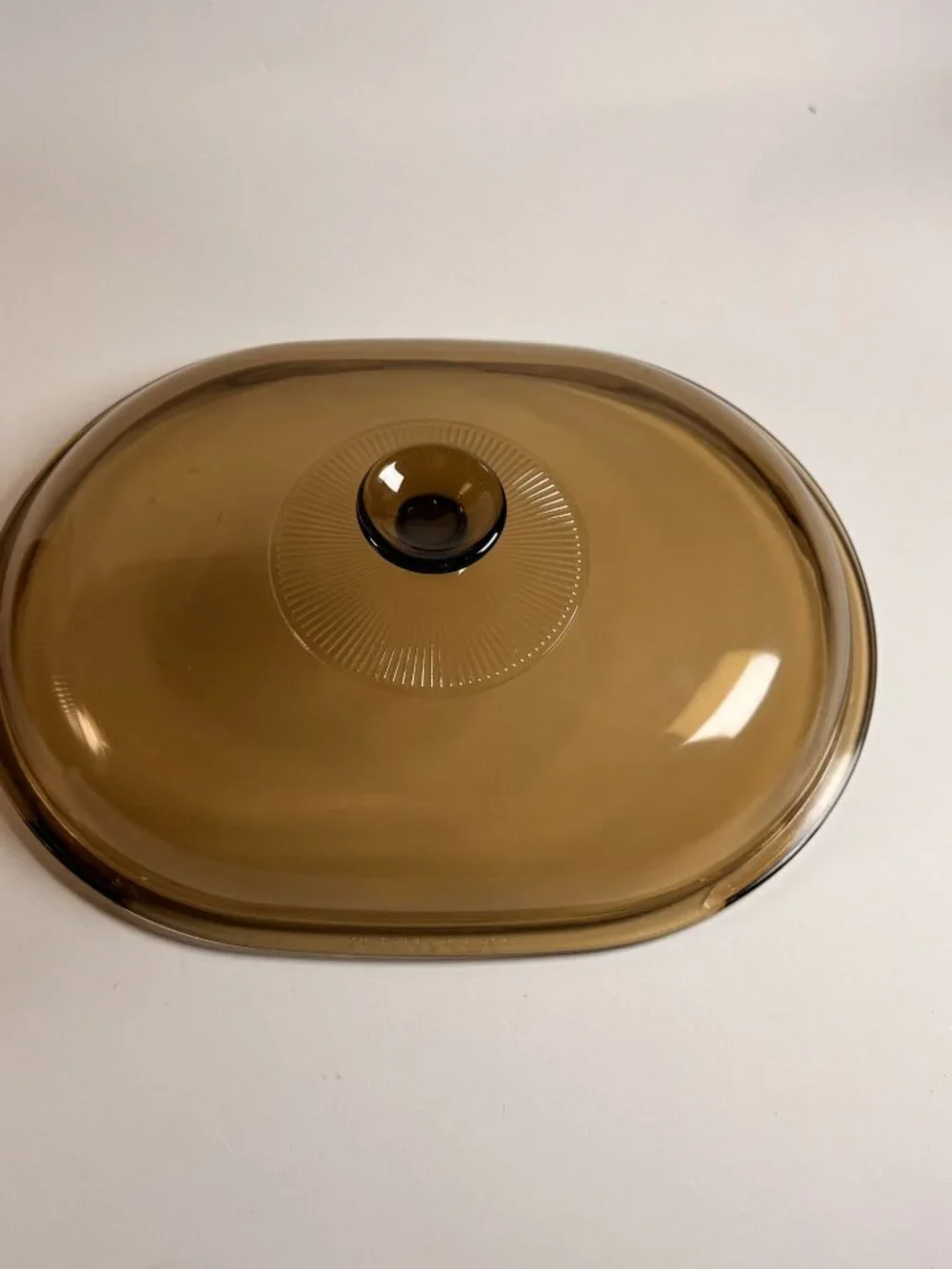 Vintage Visions Corning Brownish Glass 4 Qt Roaster Casserole V-34-B With Lid